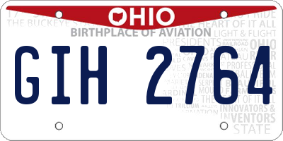 OH license plate GIH2764