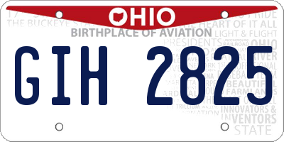 OH license plate GIH2825