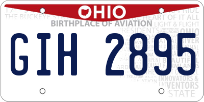 OH license plate GIH2895