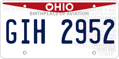 OH license plate GIH2952