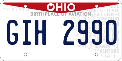 OH license plate GIH2990
