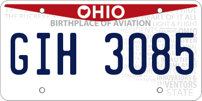OH license plate GIH3085