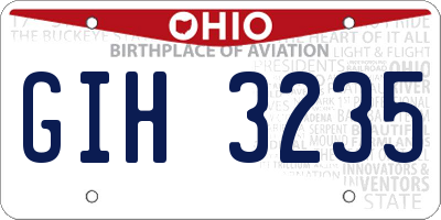 OH license plate GIH3235