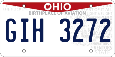 OH license plate GIH3272