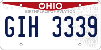 OH license plate GIH3339