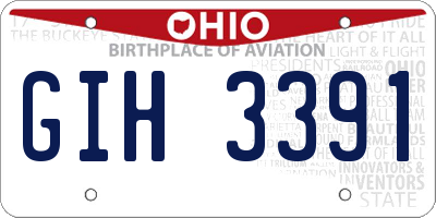 OH license plate GIH3391