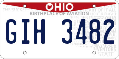 OH license plate GIH3482