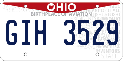 OH license plate GIH3529
