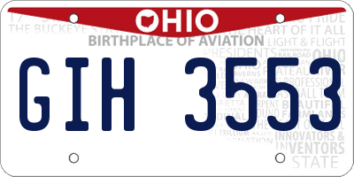 OH license plate GIH3553