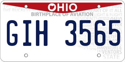 OH license plate GIH3565