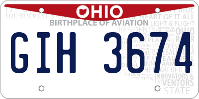 OH license plate GIH3674