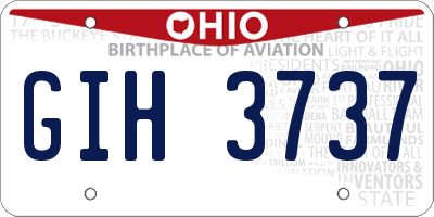 OH license plate GIH3737