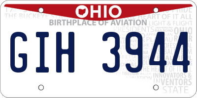 OH license plate GIH3944