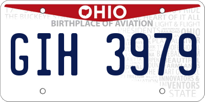 OH license plate GIH3979