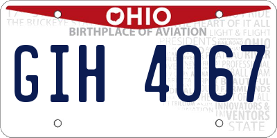OH license plate GIH4067