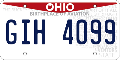 OH license plate GIH4099