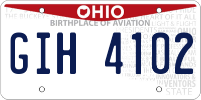 OH license plate GIH4102