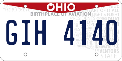 OH license plate GIH4140