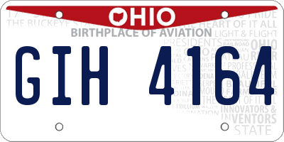 OH license plate GIH4164