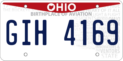OH license plate GIH4169