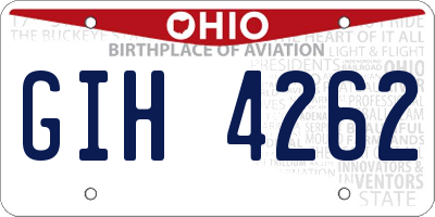 OH license plate GIH4262