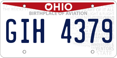 OH license plate GIH4379