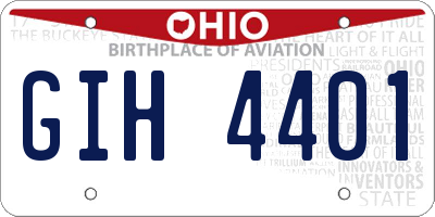 OH license plate GIH4401