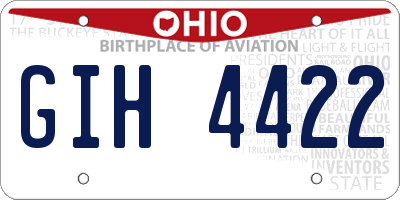 OH license plate GIH4422
