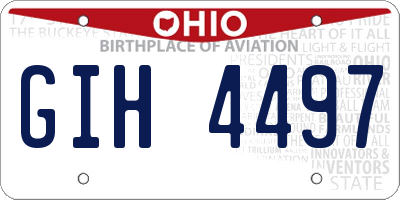 OH license plate GIH4497