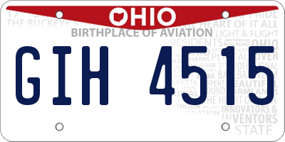 OH license plate GIH4515