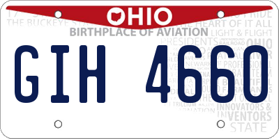 OH license plate GIH4660