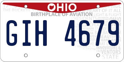 OH license plate GIH4679