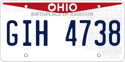 OH license plate GIH4738