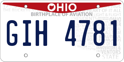 OH license plate GIH4781