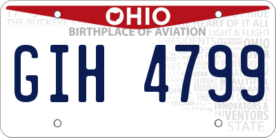 OH license plate GIH4799