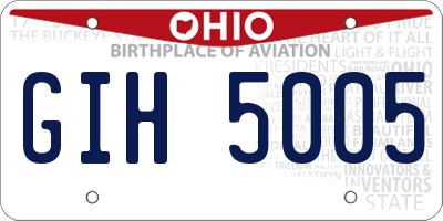 OH license plate GIH5005
