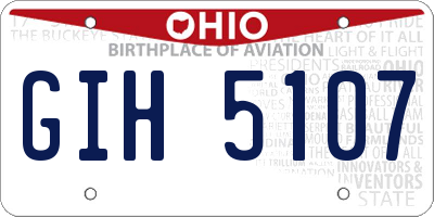 OH license plate GIH5107