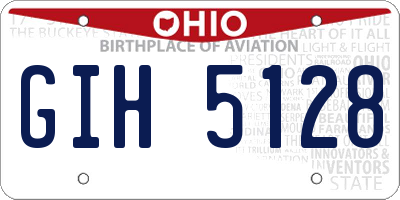 OH license plate GIH5128