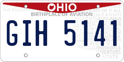 OH license plate GIH5141