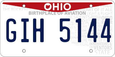 OH license plate GIH5144