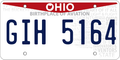 OH license plate GIH5164