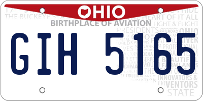 OH license plate GIH5165