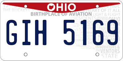 OH license plate GIH5169