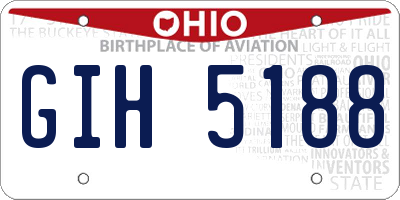 OH license plate GIH5188