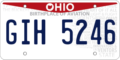 OH license plate GIH5246