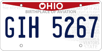 OH license plate GIH5267