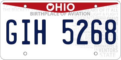 OH license plate GIH5268