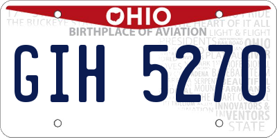 OH license plate GIH5270