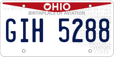 OH license plate GIH5288