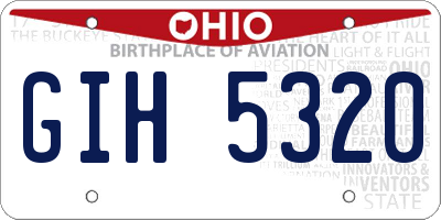 OH license plate GIH5320